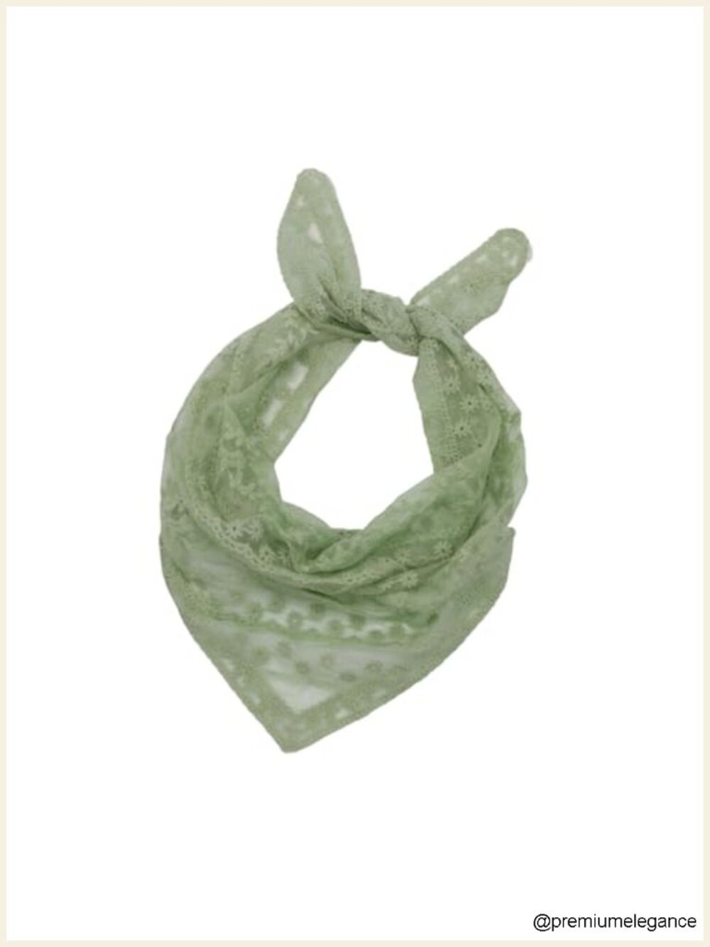 Lace Head Scarf Women Triangle Bandana Floral Embroidered Lightweight Headwrap